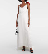 Magda Butrym Rosette embellished slip gown