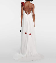 Magda Butrym Rosette embellished slip gown
