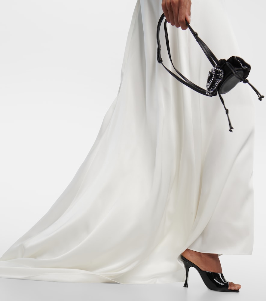 Magda Butrym Rosette embellished slip gown