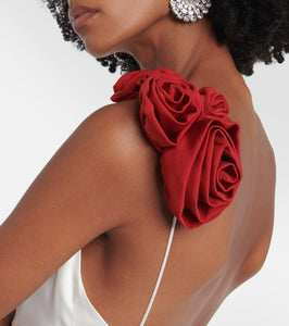 Magda Butrym Rosette embellished slip gown