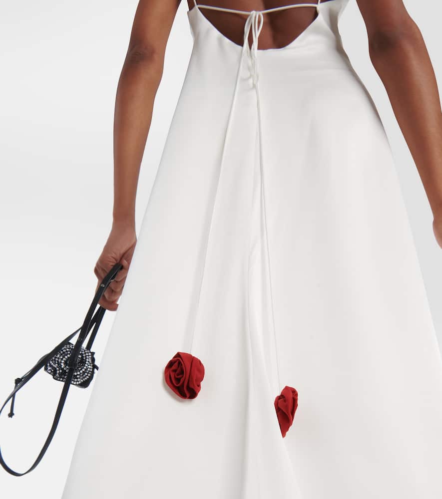 Magda Butrym Rosette embellished slip gown