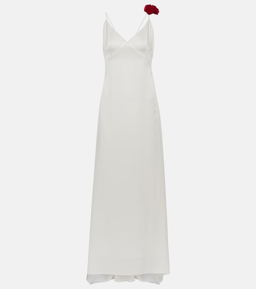 Magda Butrym Rosette embellished slip gown. Magda Butrym 玫瑰花饰吊带裙
