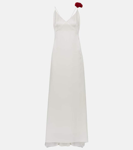 Magda Butrym Rosette embellished slip gown