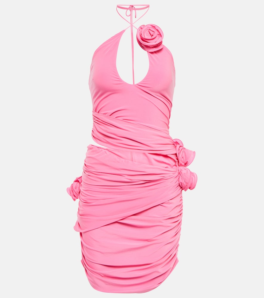 Magda Butrym Rosette jersey minidress. Magda Butrym Rosette 针织迷你裙