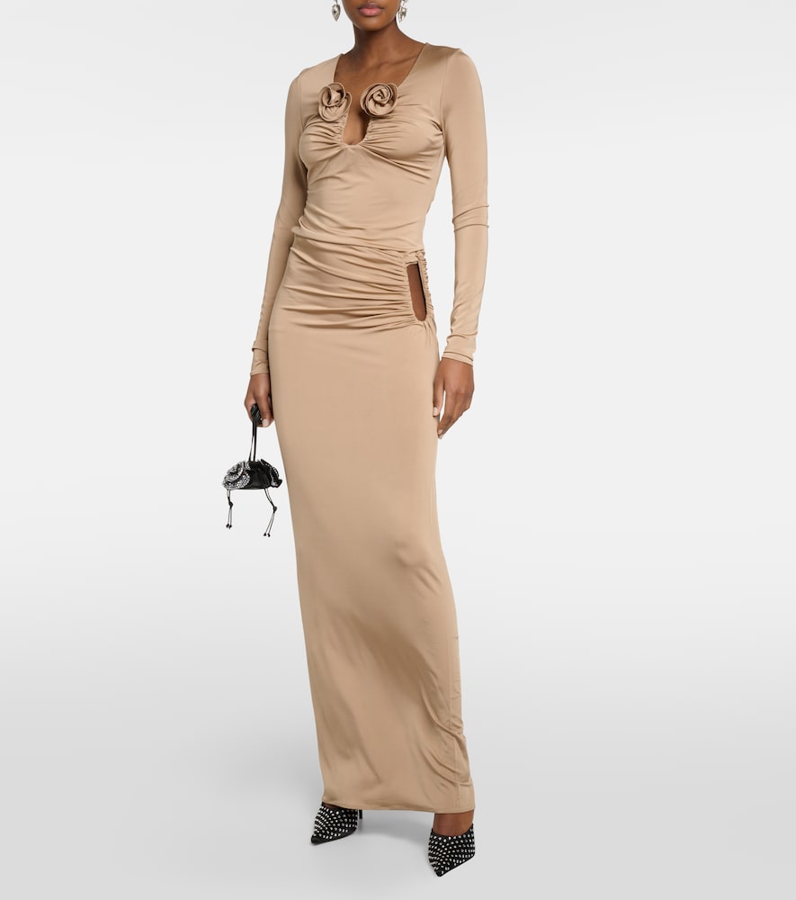 Magda Butrym Ruched mid-rise maxi skirt