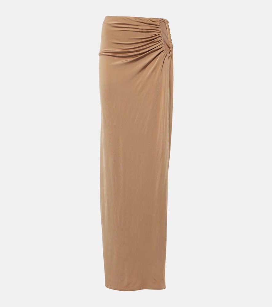 Magda Butrym Ruched mid-rise maxi skirt - Magda Butrym 褶饰中腰超长半身裙