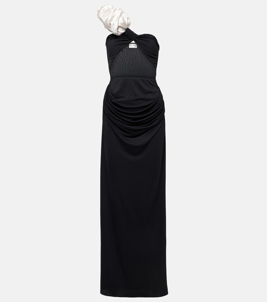 Magda Butrym Ruffled cutout one-shoulder gown. Magda Butrym 荷叶边镂空单肩礼服
