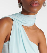Magda Butrym Scarf-detail ruched jersey minidress