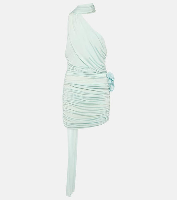 Magda Butrym Scarf-detail ruched jersey minidress