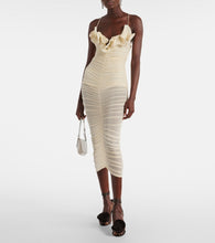 Magda Butrym Semi-sheer ruched jersey midi dress