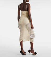 Magda Butrym Semi-sheer ruched jersey midi dress