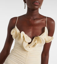 Magda Butrym Semi-sheer ruched jersey midi dress