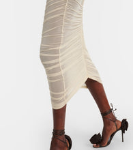 Magda Butrym Semi-sheer ruched jersey midi dress