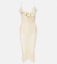 Magda Butrym Semi-sheer ruched jersey midi dress. Magda Butrym 半透明褶饰平纹布中长连衣裙