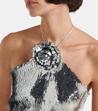 Magda Butrym Sequined floral-appliqu√É¬© minidress