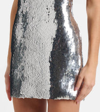 Magda Butrym Sequined floral-appliqué minidress