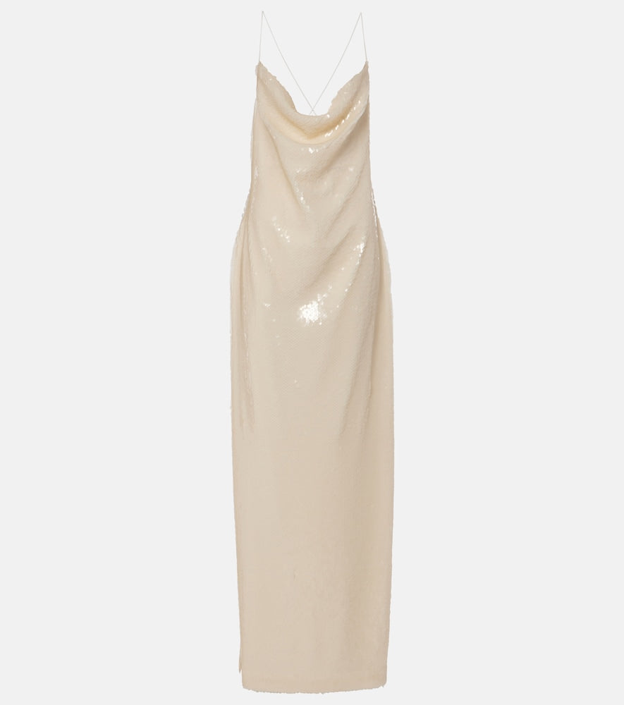 Magda Butrym Sequined open-back gown. Magda Butrym 亮片露背礼服