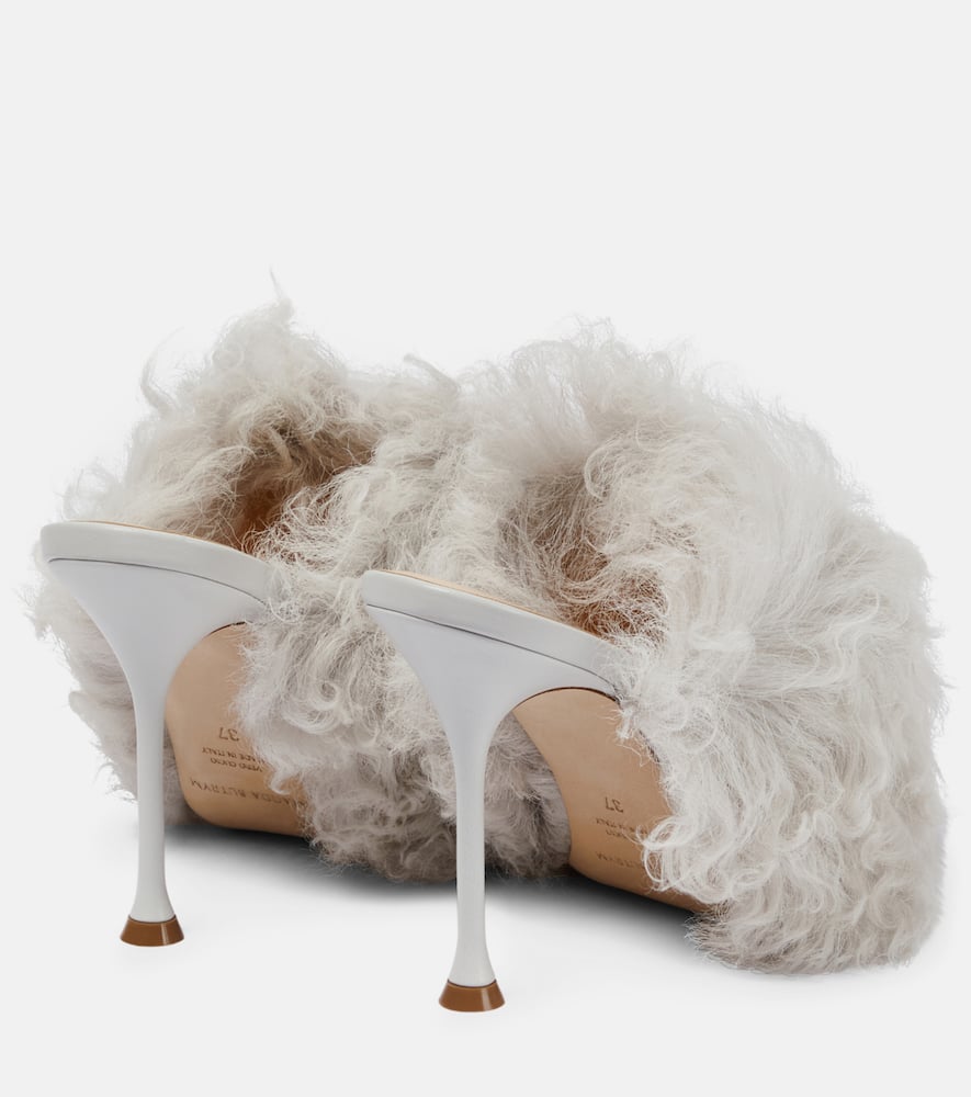 Magda Butrym Shearling PVC mules