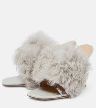 Magda Butrym Shearling PVC mules