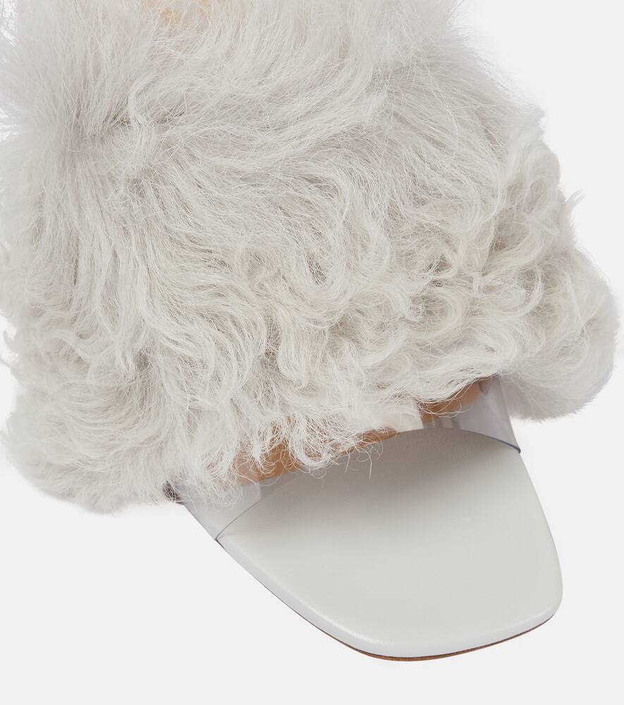 Magda Butrym Shearling PVC mules