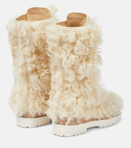 Magda Butrym Shearling lace-up boots