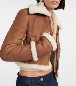 Magda Butrym Shearling-lined suede jacket