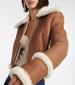 Magda Butrym Shearling-lined suede jacket