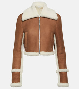 Magda Butrym Shearling-lined suede jacket