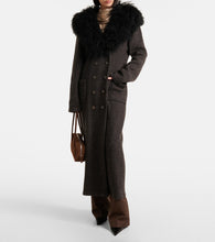 Magda Butrym Shearling-trimmed cashmere coat