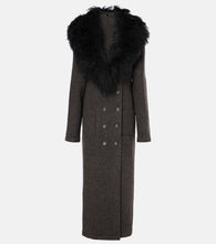 Magda Butrym Shearling-trimmed cashmere coat - Magda Butrym 羊绒剪绒饰边大衣