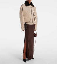 Magda Butrym Shearling-trimmed leather jacket