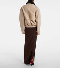 Magda Butrym Shearling-trimmed leather jacket