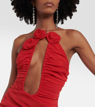 Magda Butrym Silk-blend floral appliqué mini dress