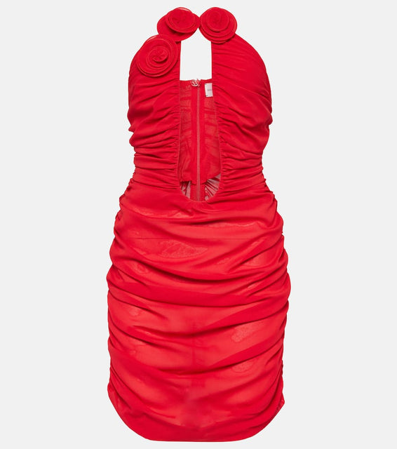 Magda Butrym Silk-blend floral appliqué mini dress