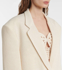 Magda Butrym Single-breasted cotton-blend blazer