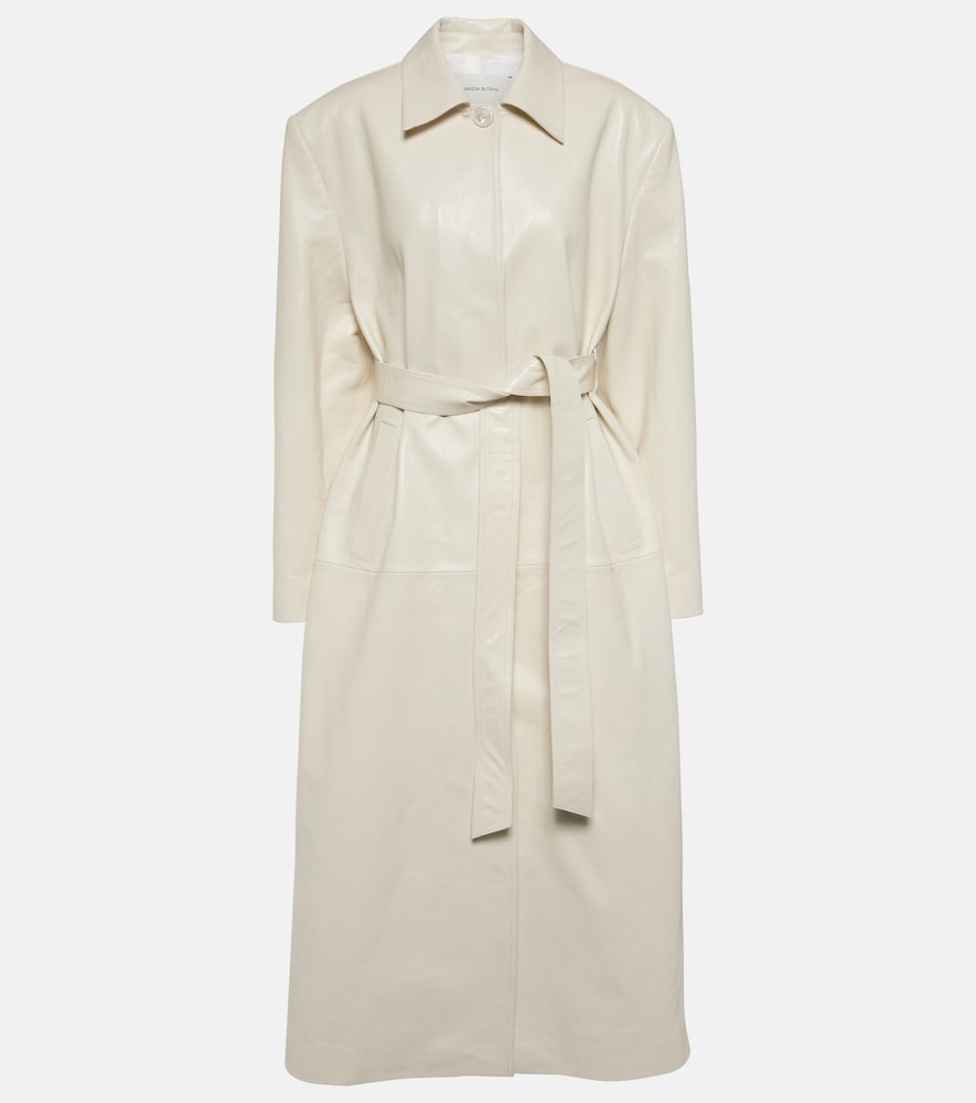 Magda Butrym Single-breasted leather coat - 玛格达·布特里姆单排扣皮大衣