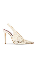 Magda Butrym Slingback Pump in Cream | Cream Sling Back Heels for Women
