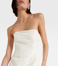 Magda Butrym Strapless silk taffeta midi dress