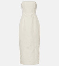 Magda Butrym Strapless silk taffeta midi dress. Magda Butrym 无肩带真丝塔夫绸中长连衣裙