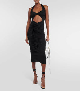 Magda Butrym Twisted halterneck midi dress