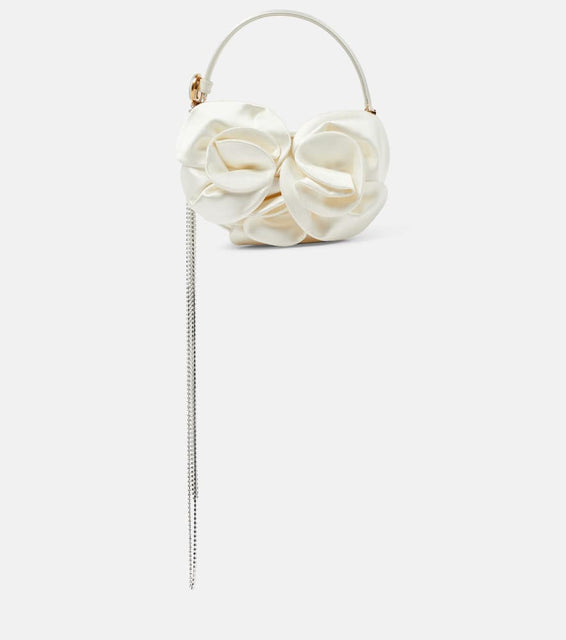 Magda Butrym Vesna Micro floral-appliqu√É¬© satin tote bag