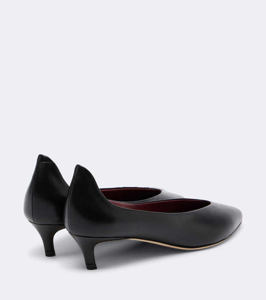 Magda Butrym Embellished leather pumps (Black) - Mid Heel Pumps