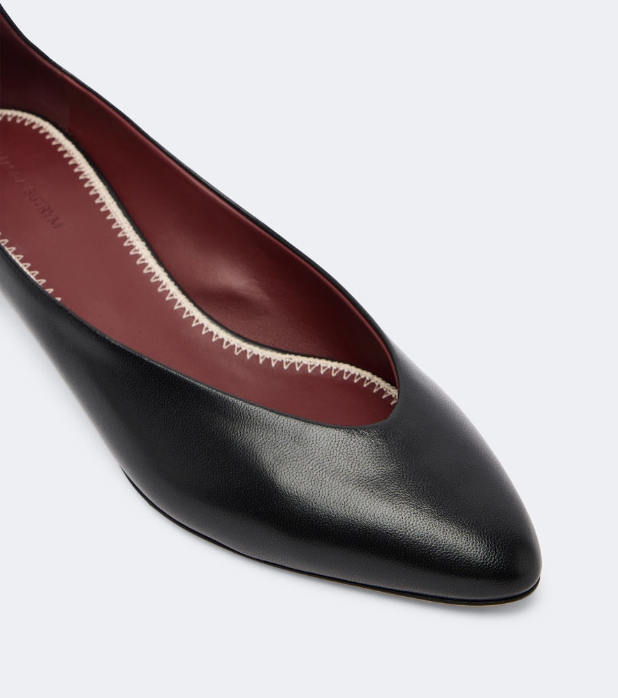 Magda Butrym Embellished leather pumps (Black) - Mid Heel Pumps