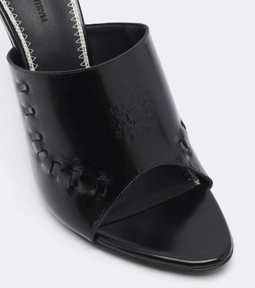 Black Magda Butrym Leather mules - High-Heel Sandals