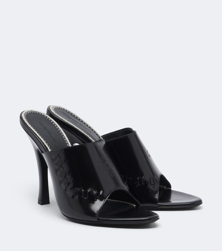 Black Magda Butrym Leather mules - High-Heel Sandals