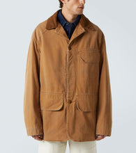 Maison Margiela Corduroy-trimmed cotton jacket