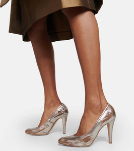 Maison Margiela Distressed metallic pumps
