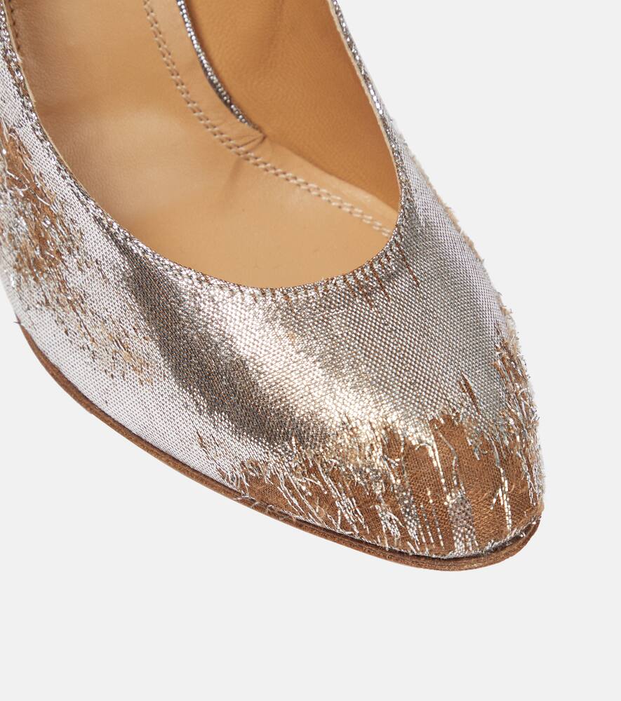 Maison Margiela Distressed metallic pumps