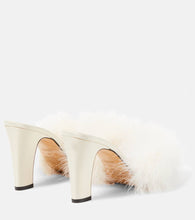 Maison Margiela Feather-embellished mules