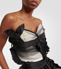 Maison Margiela Floral-appliqué silk and tulle midi dress